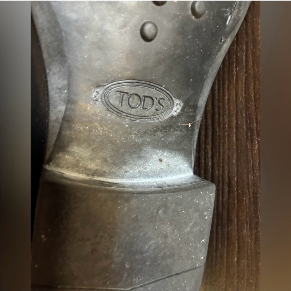 Tod's Ankle Boots Chelsea Boots Woman Black Leather - Picture 5 of 6